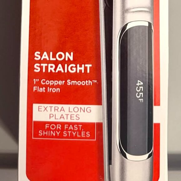 REVLON Salon Straight 1" Copper Smooth Flat Iron with Extra Long Plates NEW - Picture 2 of 12